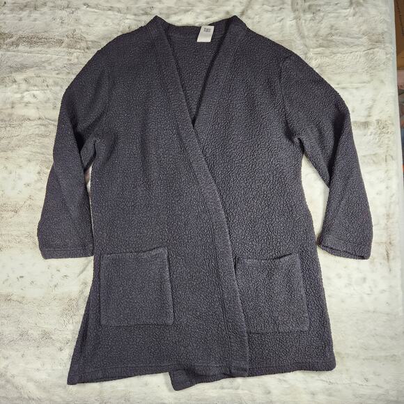 PINK Victoria's Secret Other - Victoria's Secret PINK Black Sherpa Soft and Cozy Robe with Pockets Size XS/S